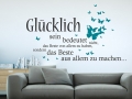 Wandtattoo glücklich sein Wandtattoo glücklich sein
